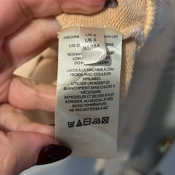 Maeve by Anthropologie distressed sweatshirt | yellow - Picture 6 of 7